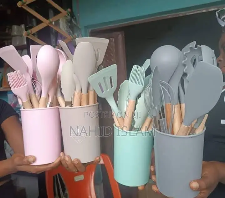 12piece Colorful Silicone Kitchenware Set Spoon