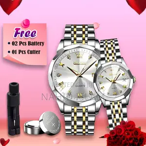 Photo - Olevs Stainless Steel Couple Watches Silver