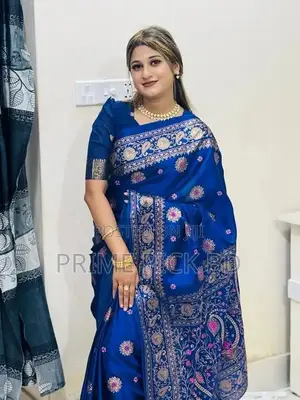 Photo - Premium Japani Silk Skin Print Saree With Matching Blouse