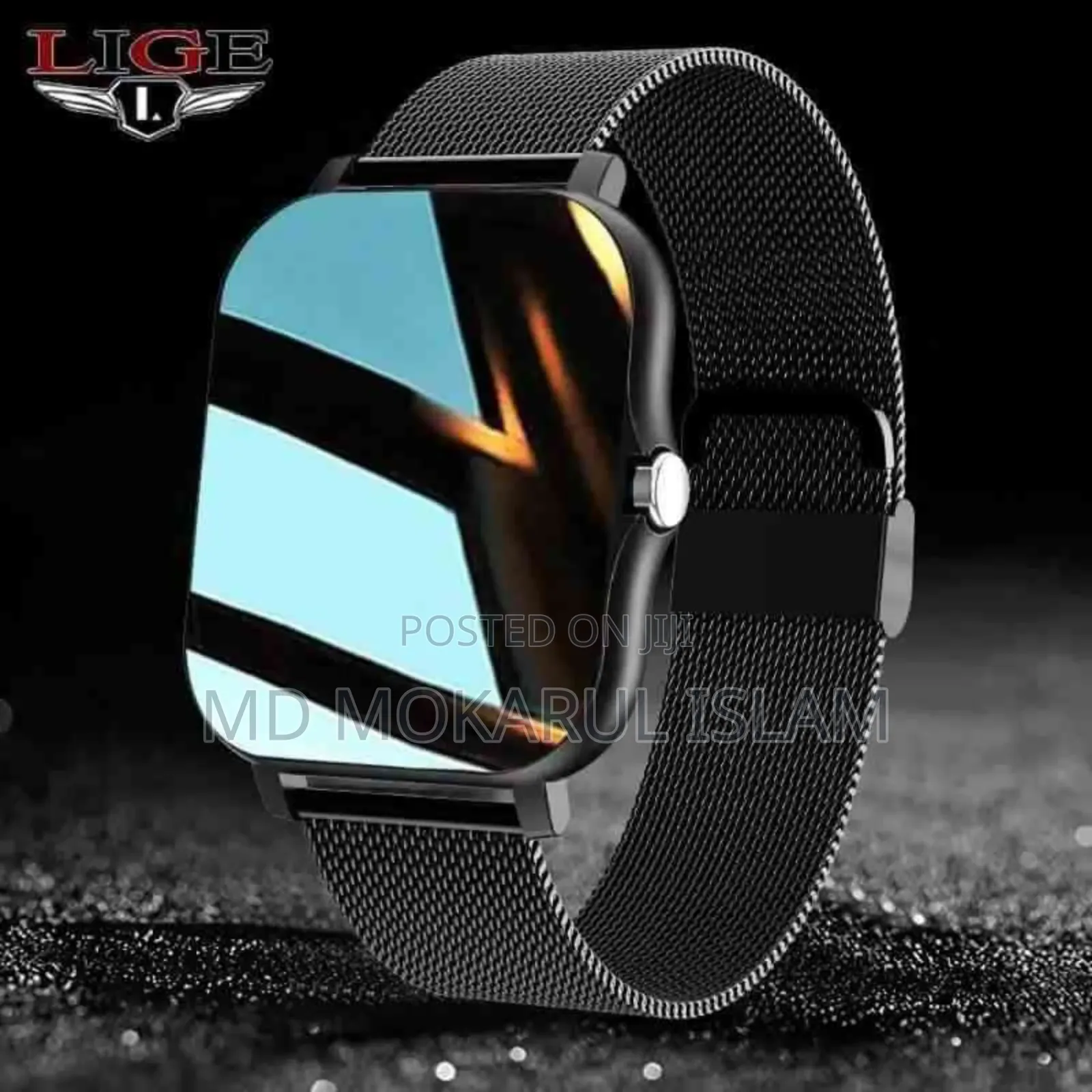 Lige Gt20 Black Smartwatch Bluetooth Call Multifunction