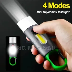 Photo - Mini Portable Rechargeable Led Flashlight With Camping Light