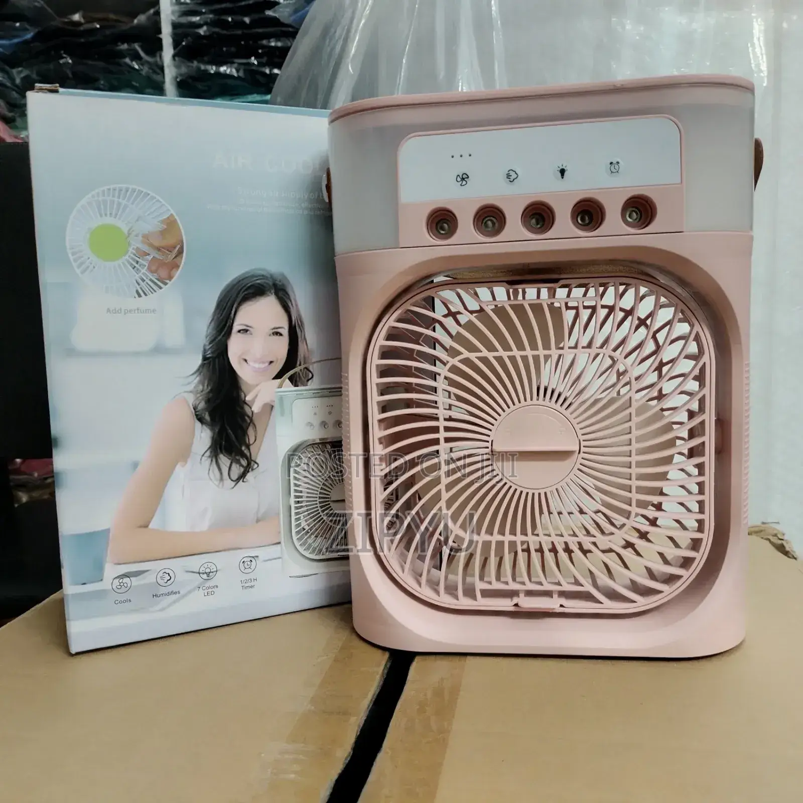 3 in 1 Air Cooling Usb Fan With Led Night Light Water Fan