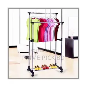 Photo - Double Pole Cloth Hanger Stainless Steel