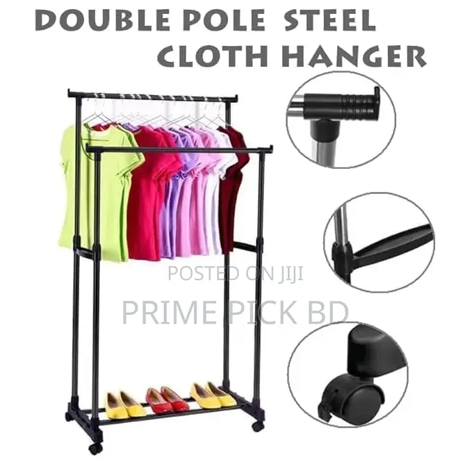 Double Pole Cloth Hanger Stainless Steel