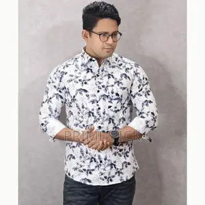 Photo - China Spandex Digital Print Casual Shirt for Men