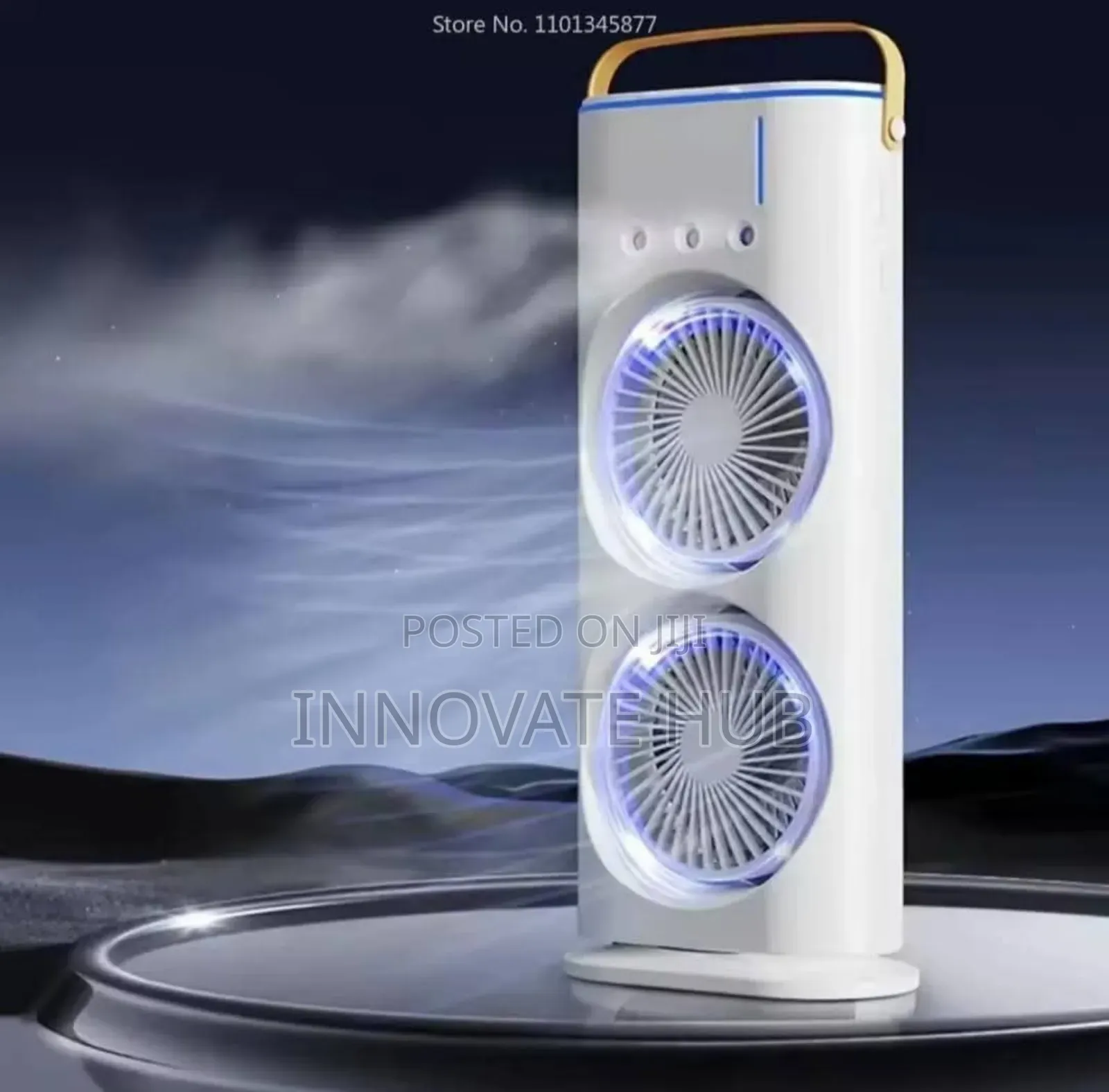 Rechargeable Remote Control Double Head Spray Cooling Fan