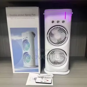 Rechargeable Remote Control Double Head Spray Cooling Fan