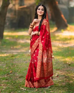 Premium Japanese Silk Saree Matching Blouse Piece.