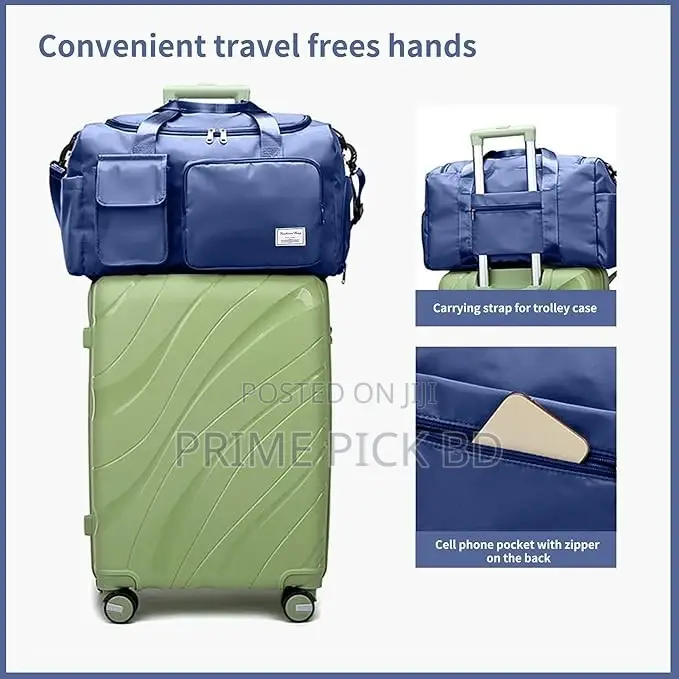 Fashionable Large Capacity Travel Gym Bag - Blue