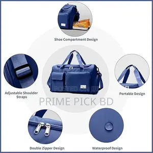 Fashionable Large Capacity Travel Gym Bag - Blue