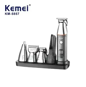 Photo - Kemei Km-5857 5 in 1 Professional Hair Trimmer in Bangladesh