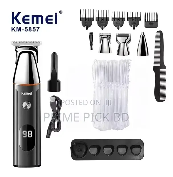 Kemei Km-5857 5 in 1 Professional Hair Trimmer in Bangladesh