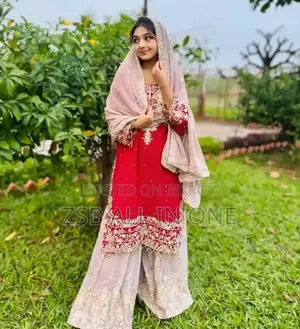 ভাইরাল রেড গারারা থ্রি পিস হিট কালেকশন