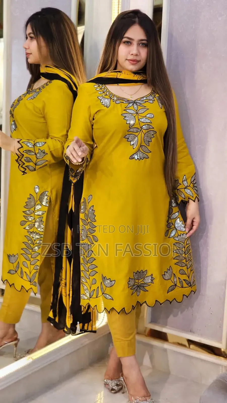 Embroidery Sequence Three Piece New Update Collen for Girls