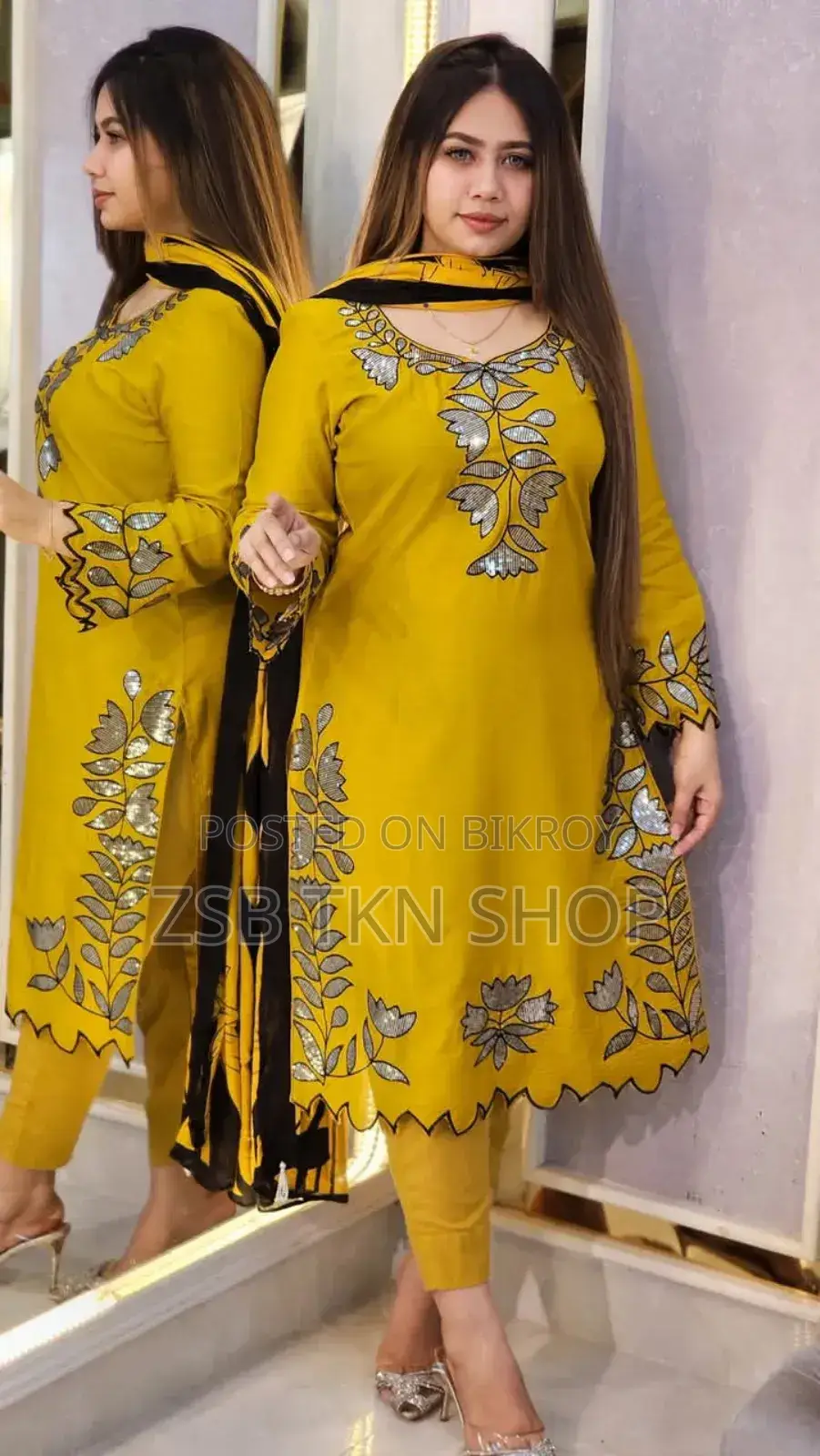 Embroidery Sequence Three Piece New Update Collection for Girls