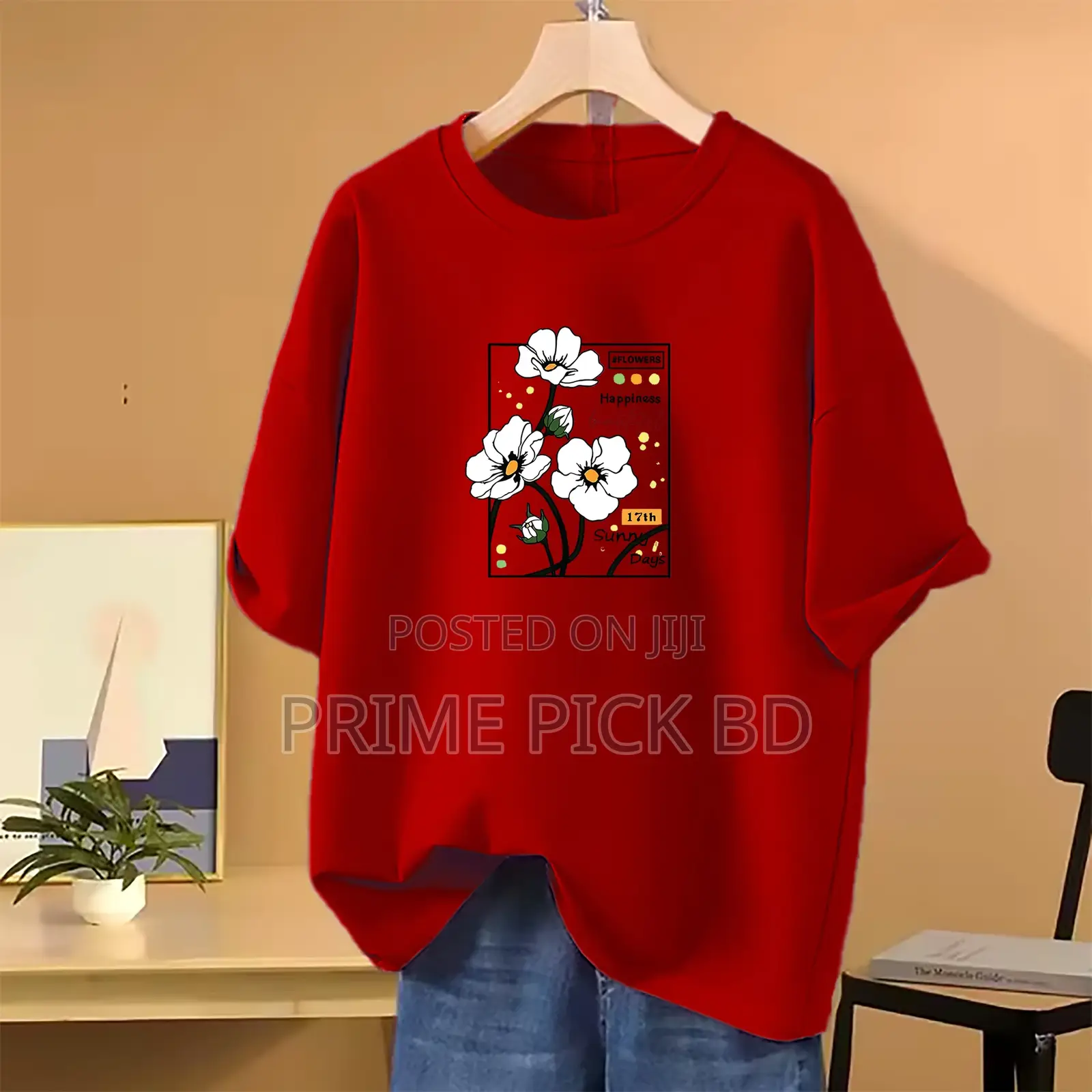 Lovely Drop Shoulder T-Shirt for Women