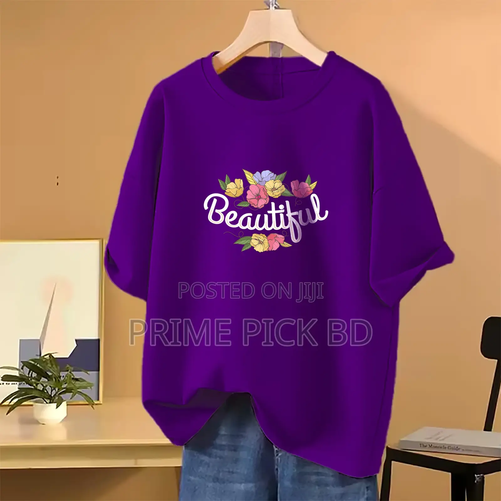 Lovely Drop Shoulder T-Shirt for Women