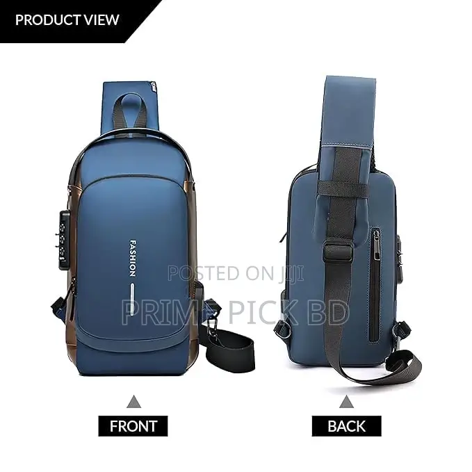 Usb Shoulder Bag Antitheft Travel Messenger Chest Sling Pack