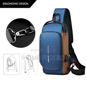 Usb Shoulder Bag Antitheft Travel Messenger Chest Sling Pack