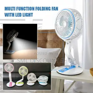 Photo - Rechargeable Folding Table Fan With Led Light Lr-2018