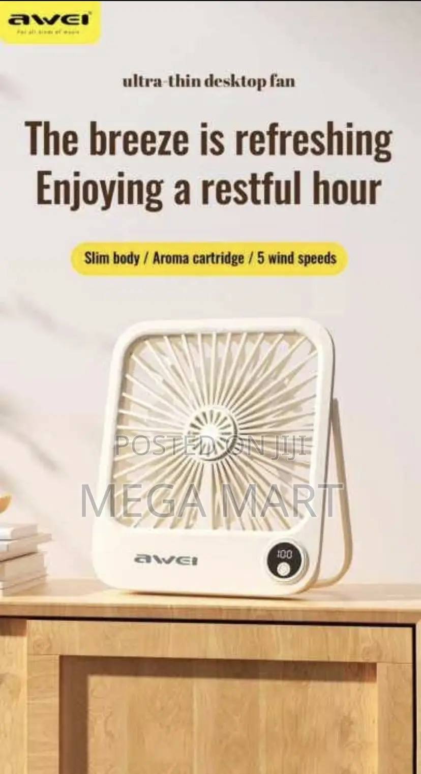Awei F33 1800mah Desktop Ultra Slim Fan (P-1569)