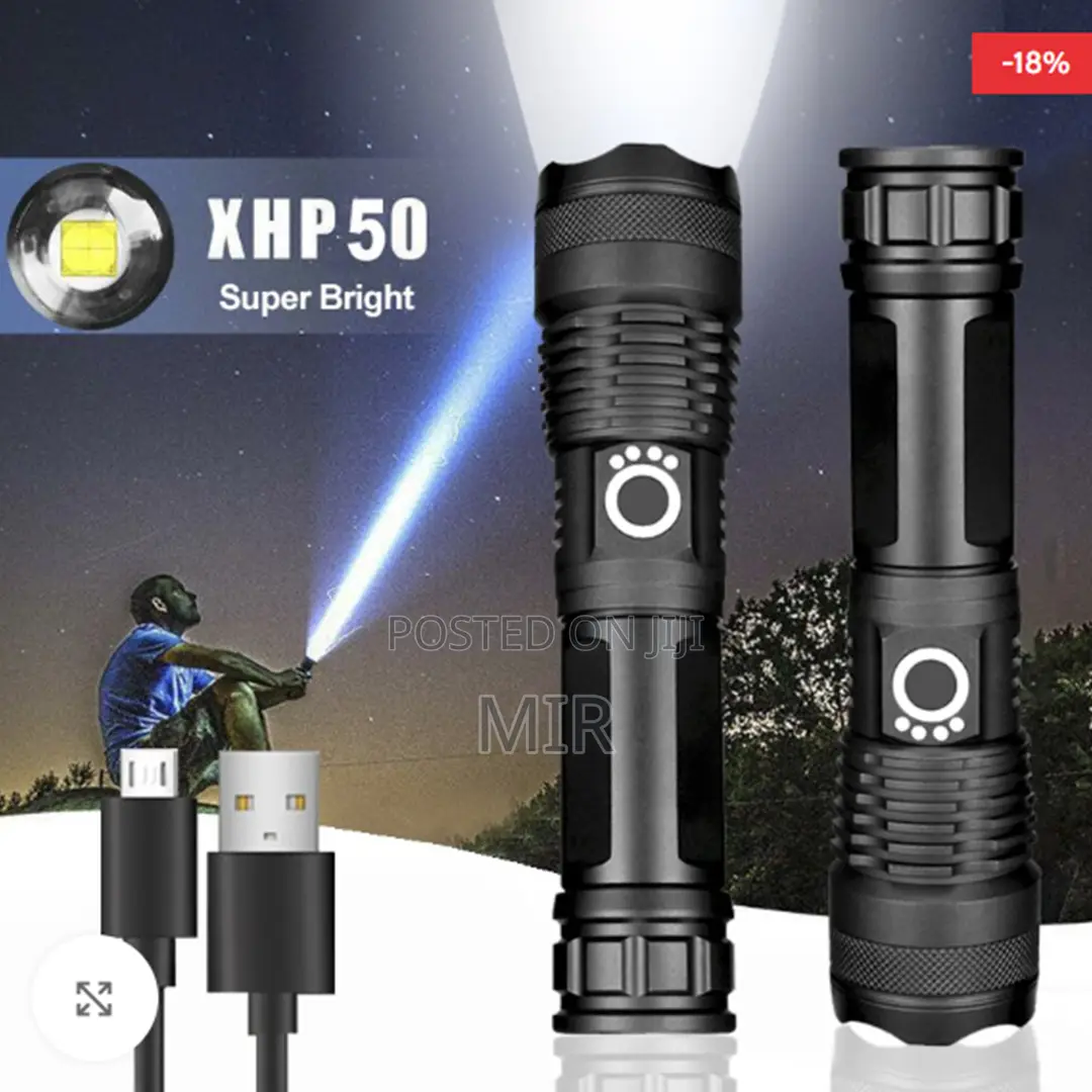 Rechargeable Zoom Led Flashlight Usb Torch Light