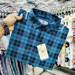 Photo - Pure Cotton Full Sleeve Check Shirt for Men's Brand :-