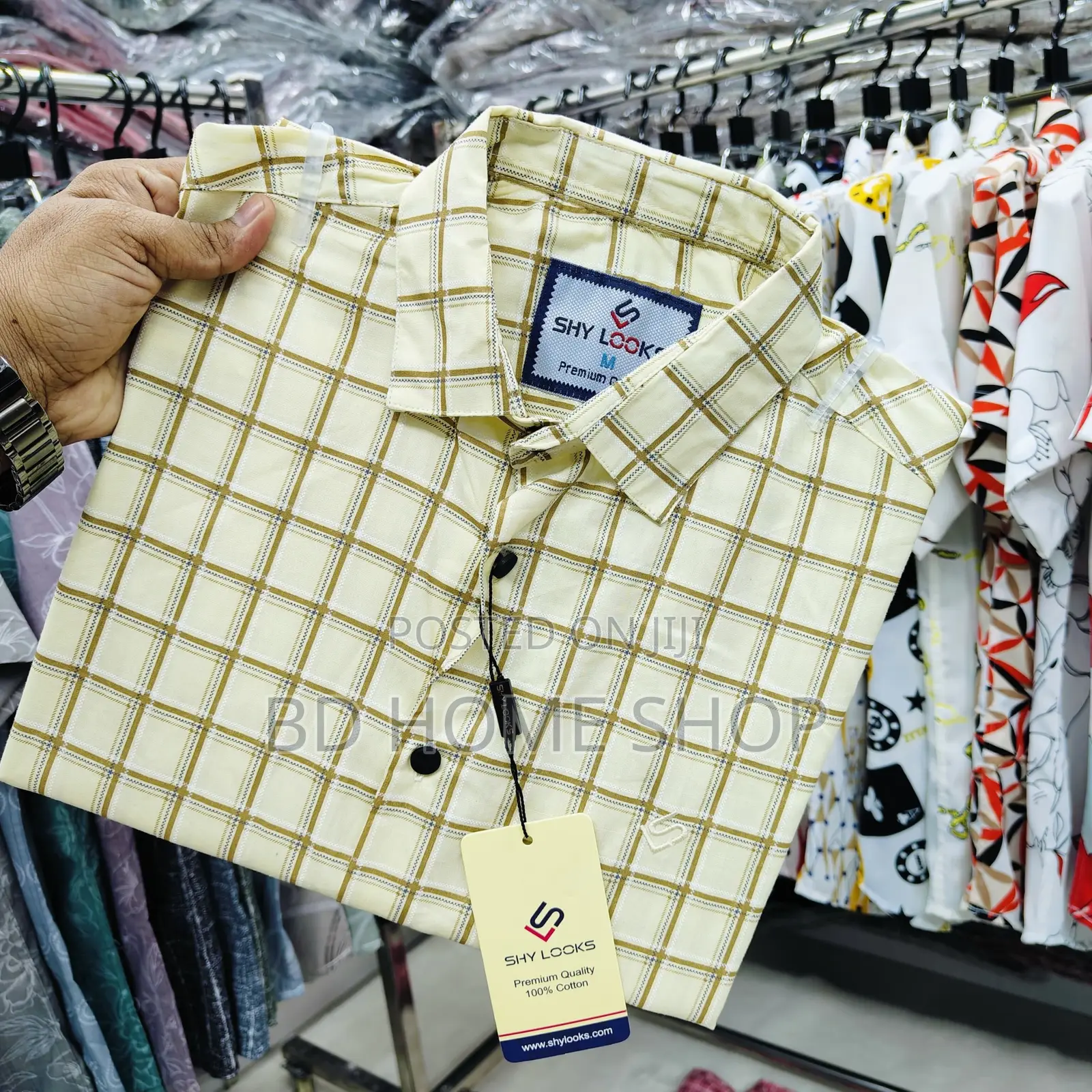 Pure Cotton Full Sleeve Check Shirt for Men's Brand :-