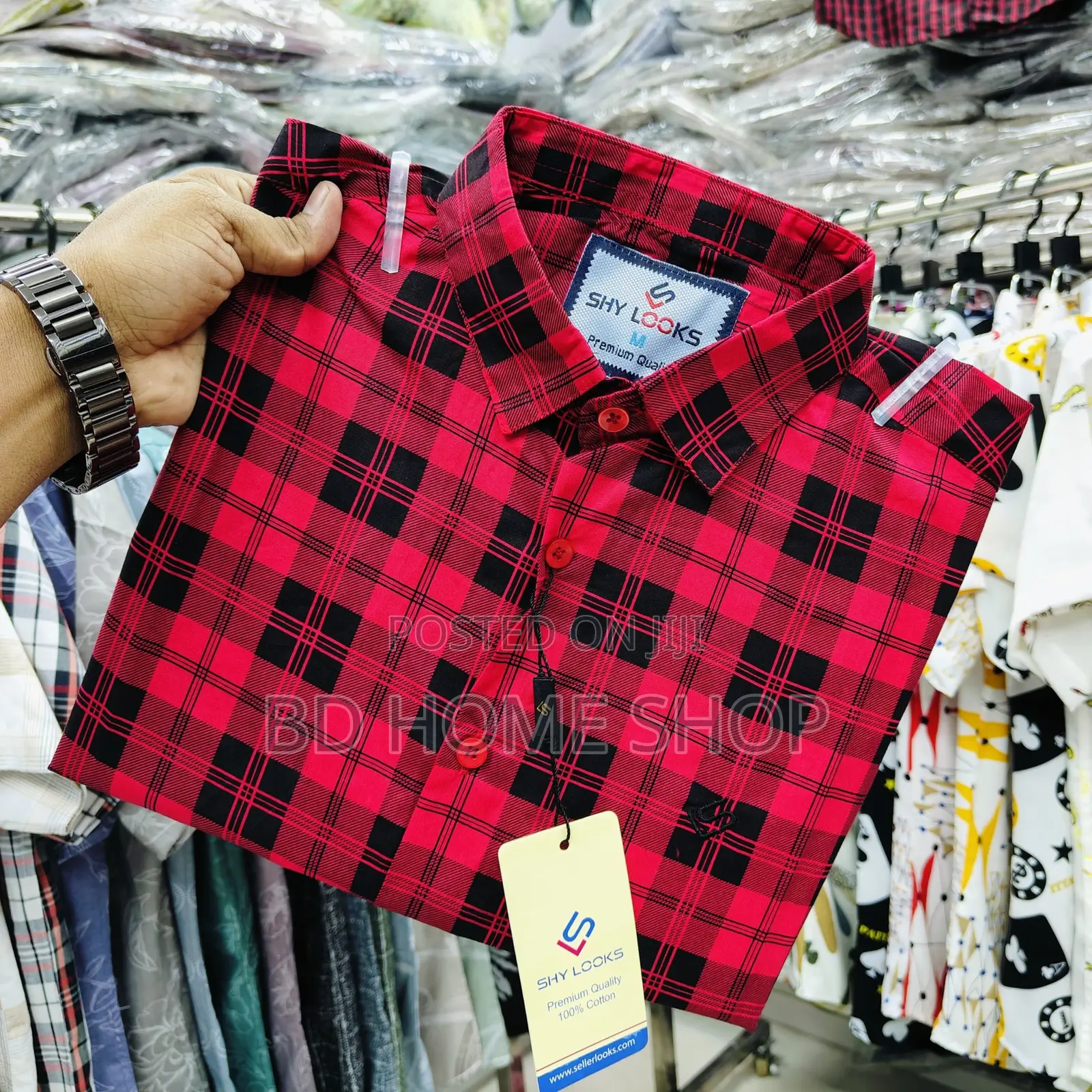 Pure Cotton Full Sleeve Check Shirt for Men's Brand :-