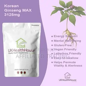 Korean Ginseng Max 3125mg - 30 Tablets - Extra Ginsenosides