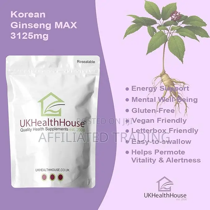 Korean Ginseng Max 3125mg - 30 Tablets - Extra Ginsenosides