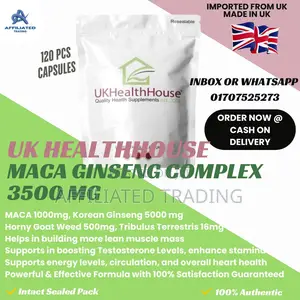 Photo - Maca Ginseng Complex - 120 Capsules - Made in Uk