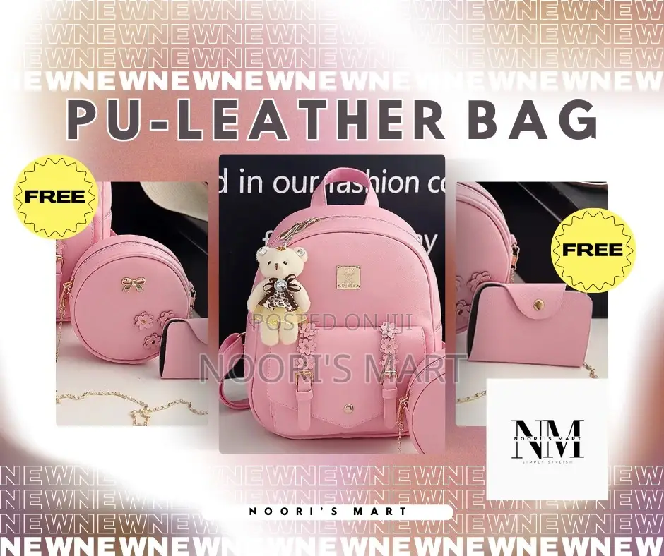Pu Leather Bag With Free 2 Bags