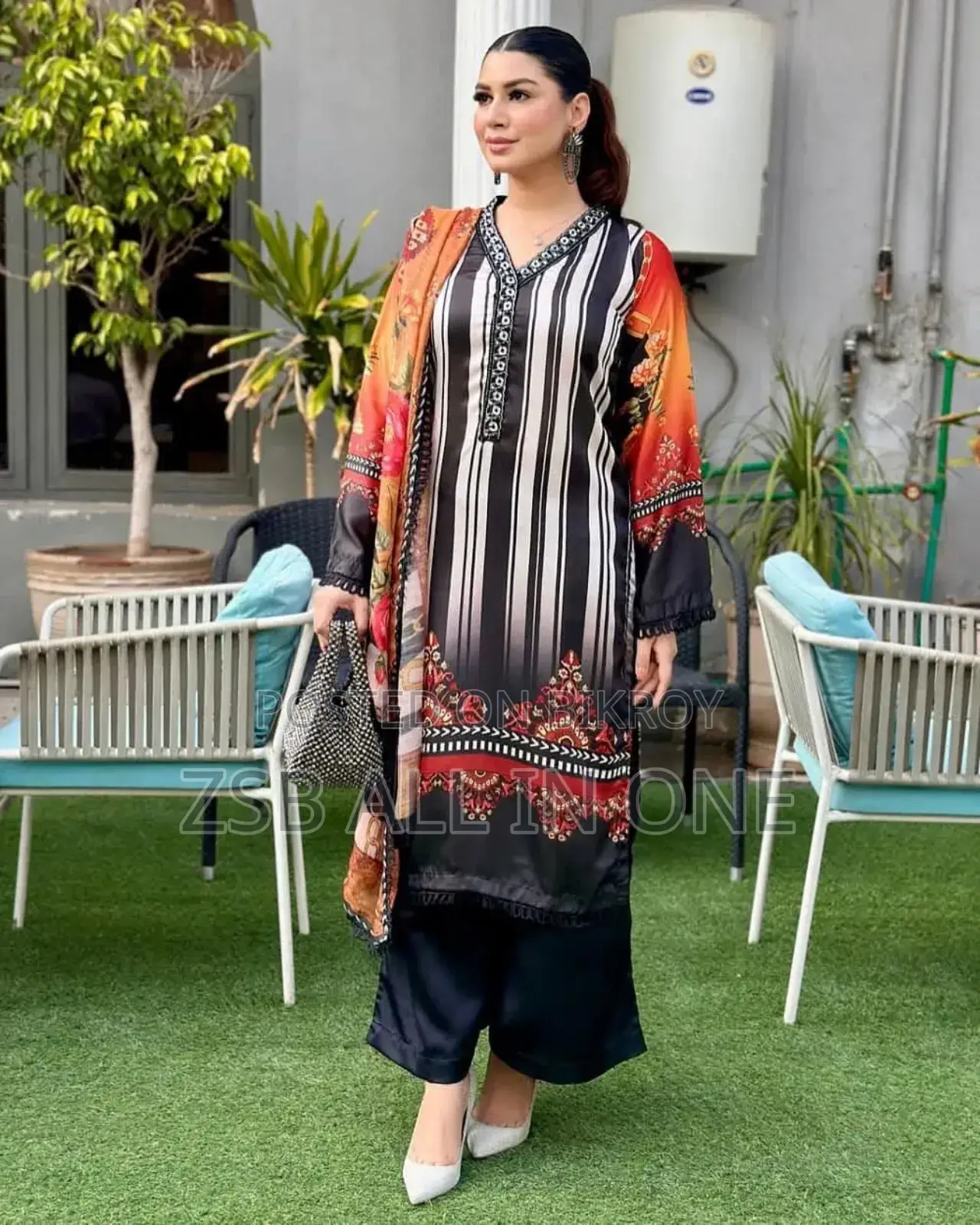 ডিজিটাল প্রিন্ট থ্রি পিস সেট