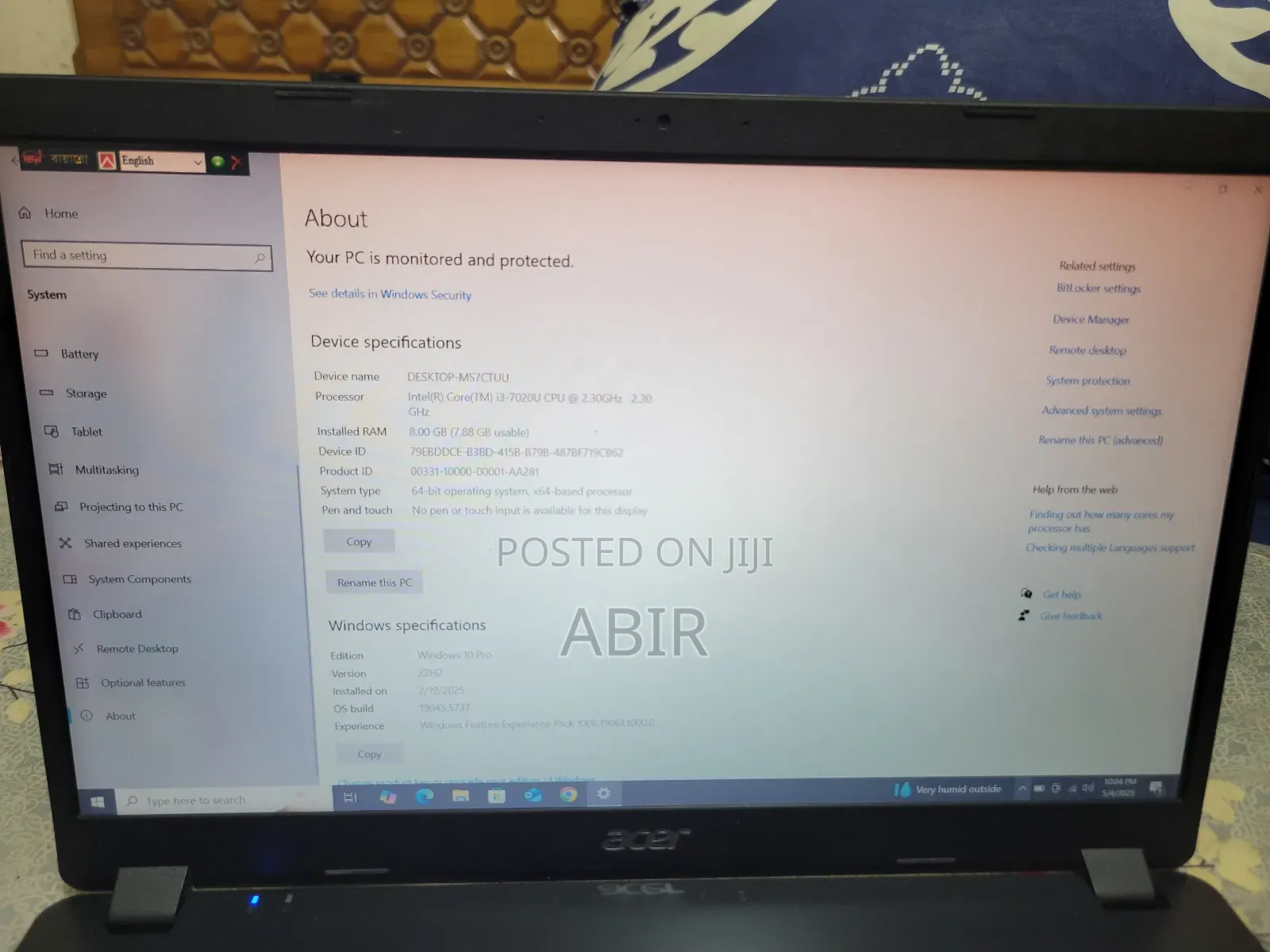 Laptop Acer 8GB Intel Core I3 HDD 1T