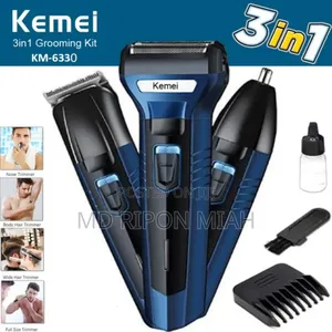 Kemei Km-6330 (3 in 1) Shaver, Hair ,Beard and Nose Trimmer