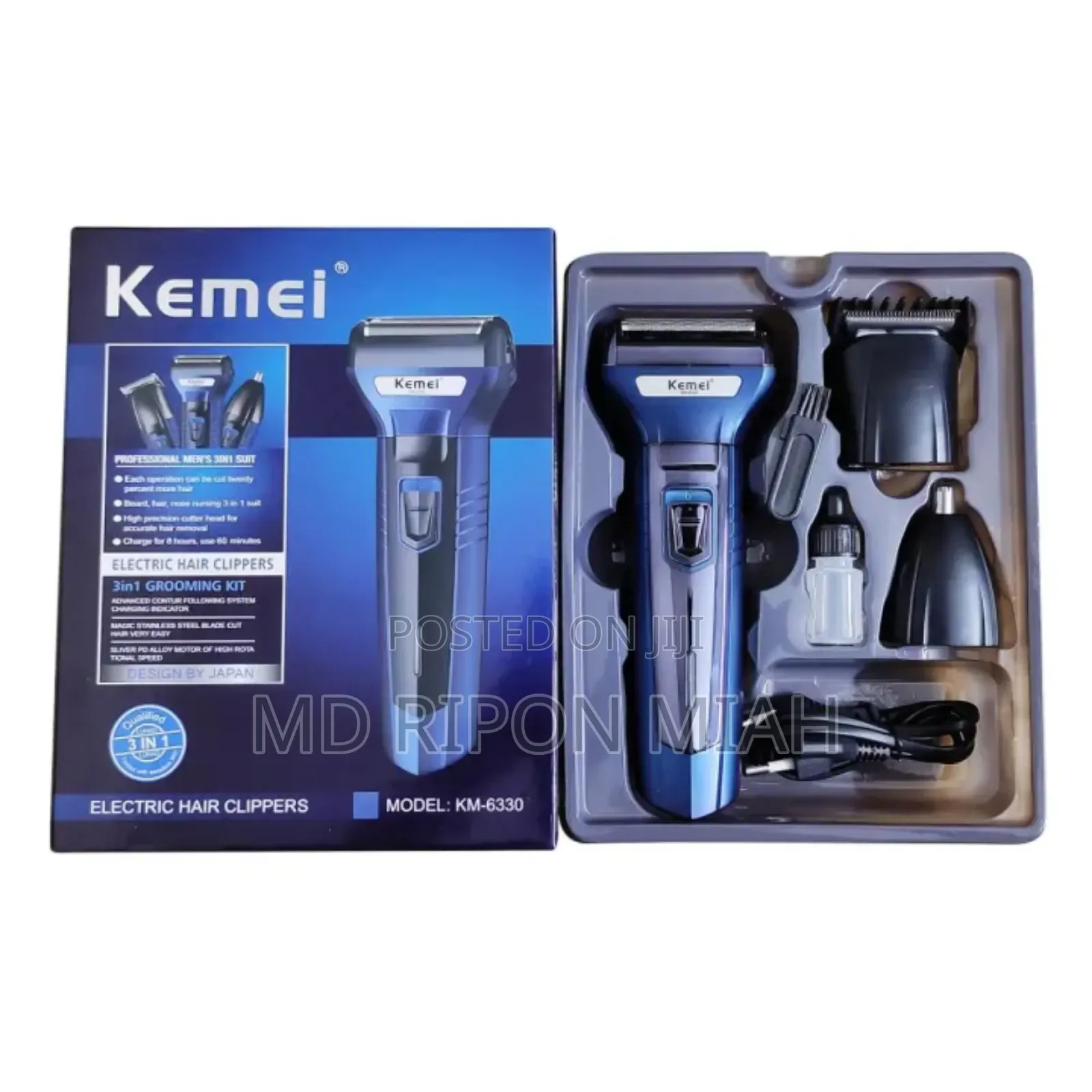 Kemei Km-6330 (3 in 1) Shaver, Hair ,Beard and Nose Trimmer