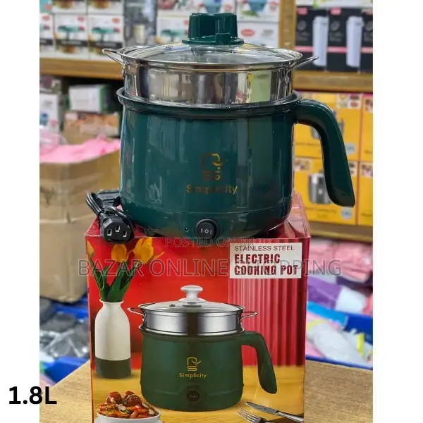 Portable Multicooker Cooking Pot With Steamer 1.9 Liter