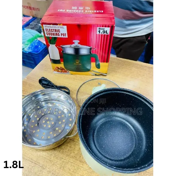 Portable Multicooker Cooking Pot With Steamer 1.9 Liter