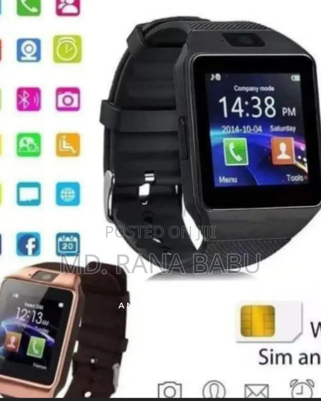 Sim Memory Supported Smart Watch