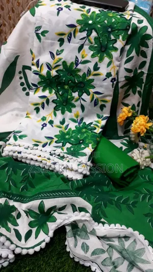 Aari Work Cotton Three-Pis.