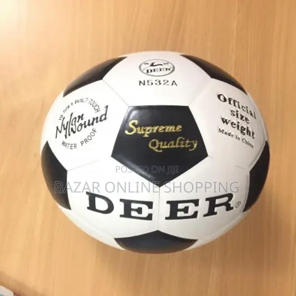 Football Size 5- Deer- Black and White - Football