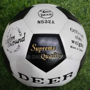 Football Size 5- Deer- Black and White - Football