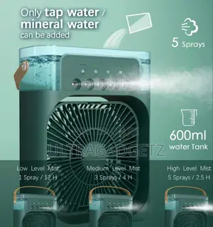 3 in 1 Air Cooling Usb Fan With Led Night Light Water Fan