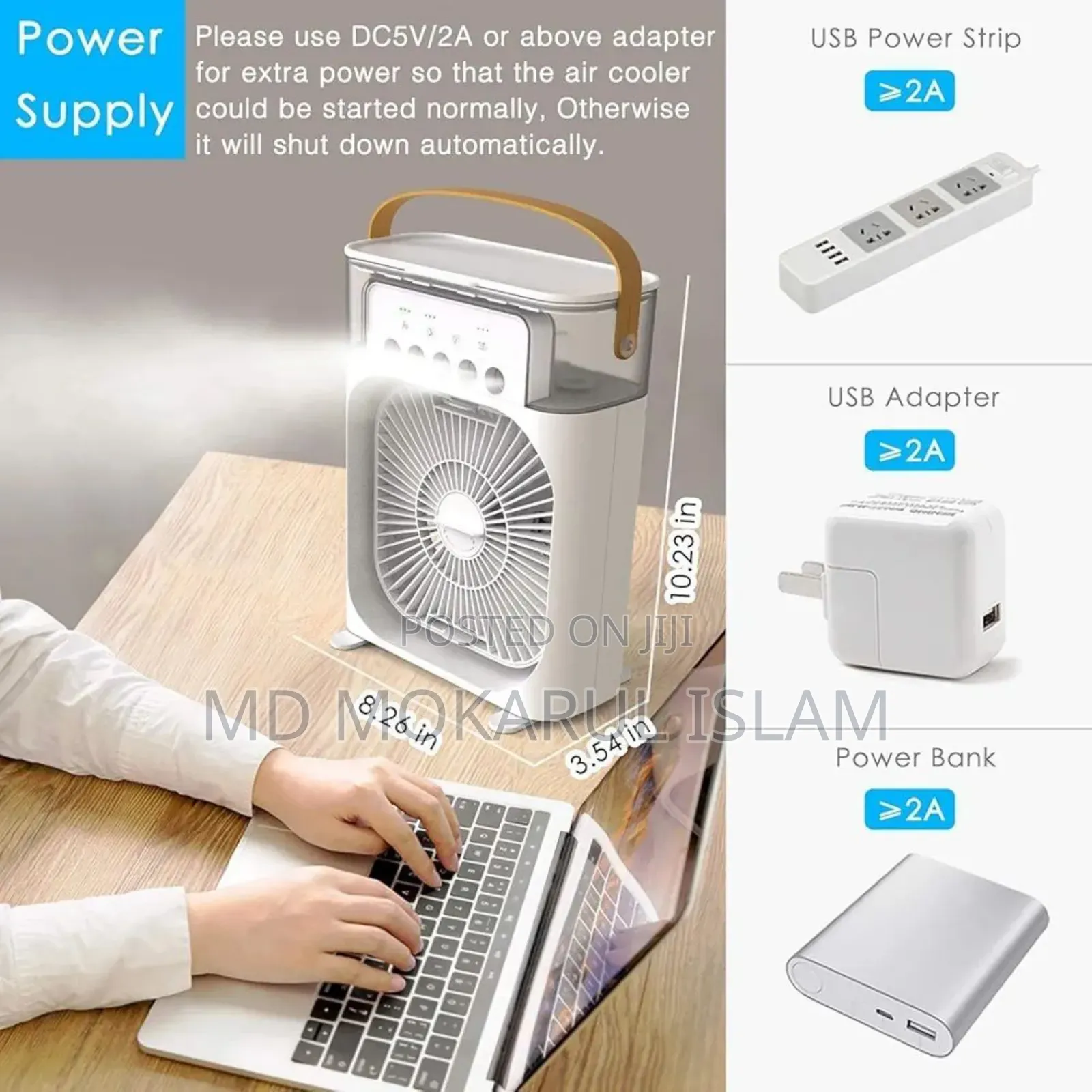 Portable Mini Air Cooler Fan With Humidifier