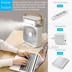 Portable Mini Air Cooler Fan With Humidifier