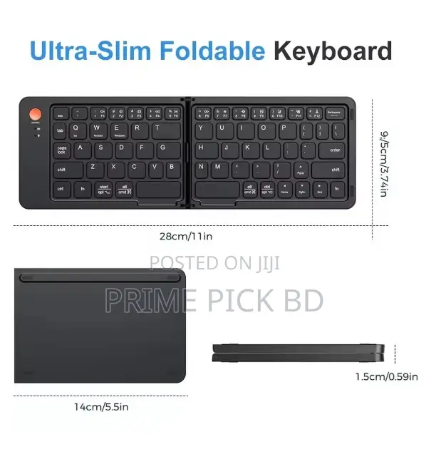 Ultra Slim Folding Pocket Bluetooth Keyboard