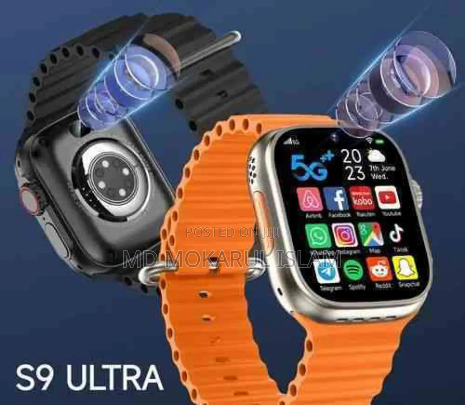 S9 Ultra 5g Android Smartwatch Dual Camera Setup