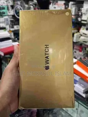 Apple Smart Watch Golden Edition in Apple Logo