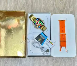 Apple Smart Watch Golden Edition in Apple Logo